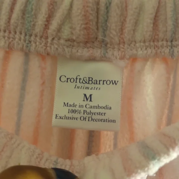 Croft & Barrow Pink Striped Pajama Set - Picture 6 of 10